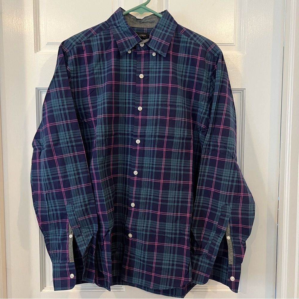 J. Crew Factory Tartan Plaid Long-Sleeve Button-Down Shirt